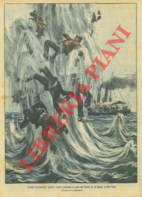 Quattro uomini proiettati in aria dal fondo di un fiume, …