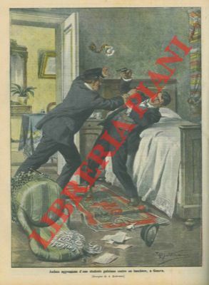 Audace aggressione d'uno studente galiziano contro un banchiere, a Genova.