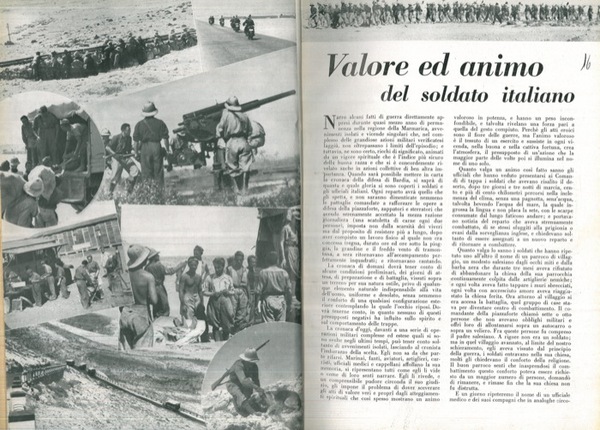Valore ed animo del soldato italiano