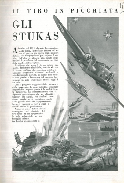 Il tiro in picchiata. Gli Stukas.