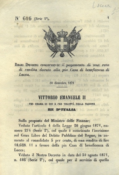 concernente il pagamento di una rata di rendita dovuta alla …