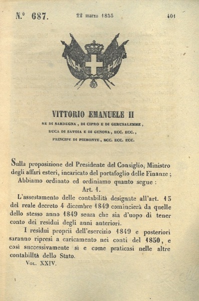che stabilisce l'inizio dell'assestamento della contabilità inizierà nel 1949 senza …