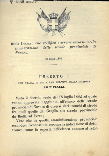 che rettifica l'errore incorso nella enumerazione delle strade provinciali di …