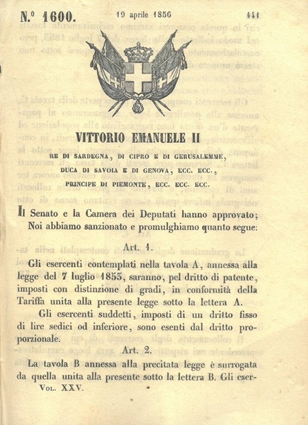 con cui si erogano disposizioni per gli esercenti contemplati nelle …
