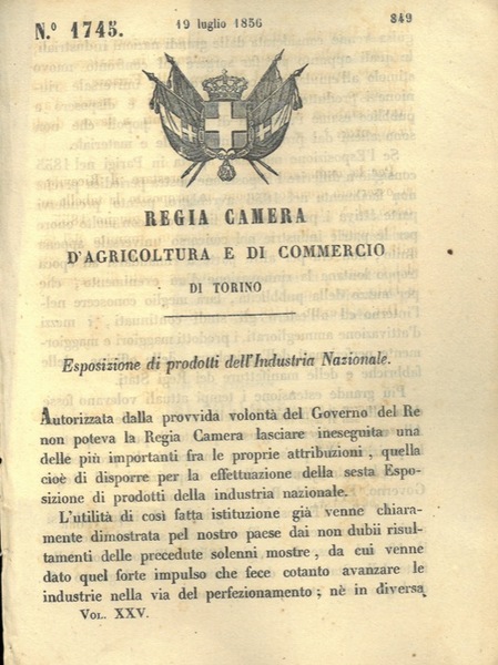 con cui si danno alcune disposizioni sui prodotti dell'Industria per …