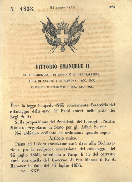 con cui si dà piena esecuzione alla Dichiarazione per la …