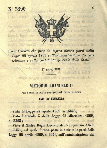 che pone in vigore alcune parti della Legge sull'amministrazione del …