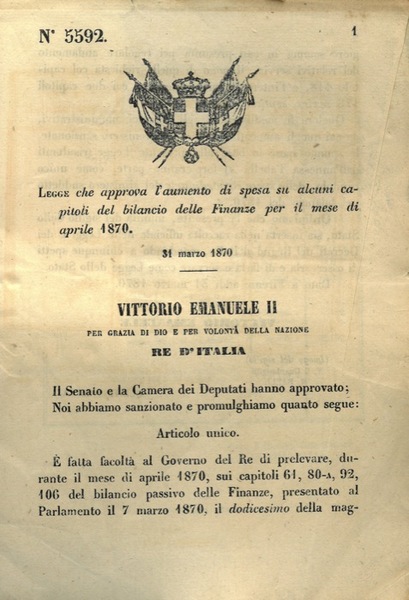 che approva l'aumento di spesa su alcuni capitoli del bilancio …
