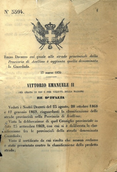 col quale alle strade provinciali della Provincia di Avellino é …