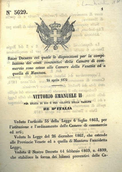 col quale le disposizioni per la compilazione dei conti consuntivi …