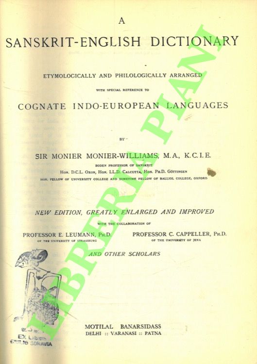 A Sanskrit - English Dictionary.