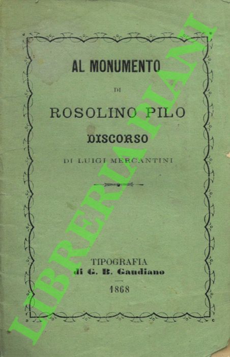 Al monumento di Rosolino Pilo. Discorso.