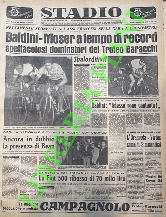 Baldini-Mosser a tempo di record spettacolosi dominatori del Trofeo Baracchi. …