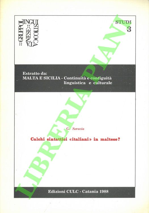 Calchi sintattici “italiani” in maltese?