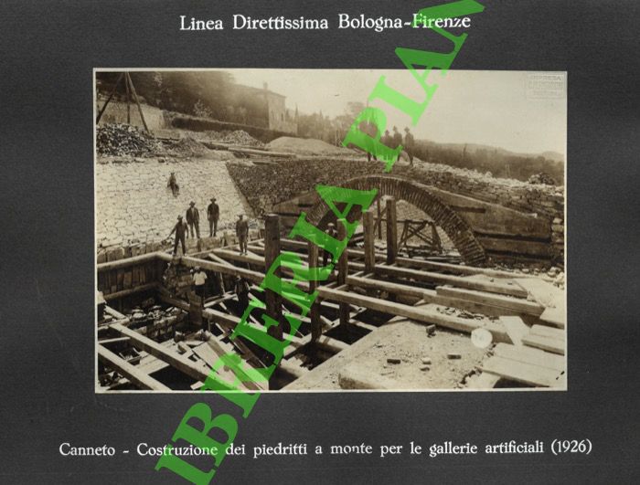 Canneto. Gallerie artificiali (Costruzione, anelli, volti, piedritti). (Linea Direttissima Bologna …