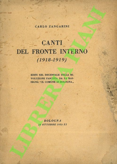 Canti del fronte interno (1918-1919).