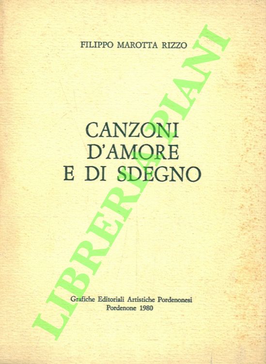 Canzoni d'amore e di sdegno.