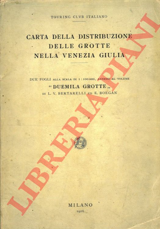 Carta della della distribuzione delle grotte nella Venezia Giulia [Duemila …