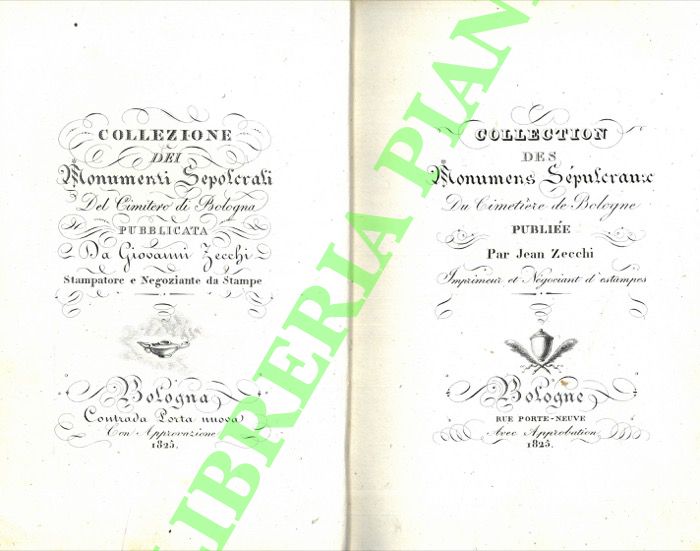 Collezione dei monumenti sepolcrali del Cimitero di Bologna pubblicata da …