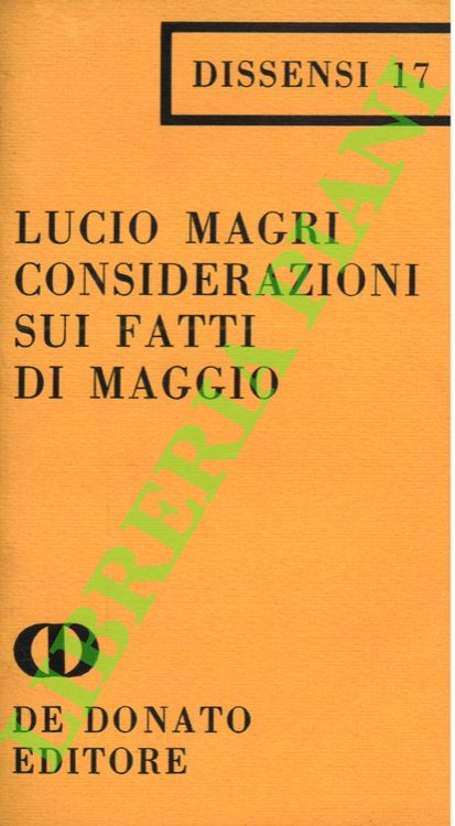 Considerazioni sui fatti di Maggio.
