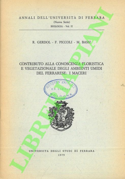 Contributo alla conoscenza floristica e vegetazionale degli ambienti umidi del …