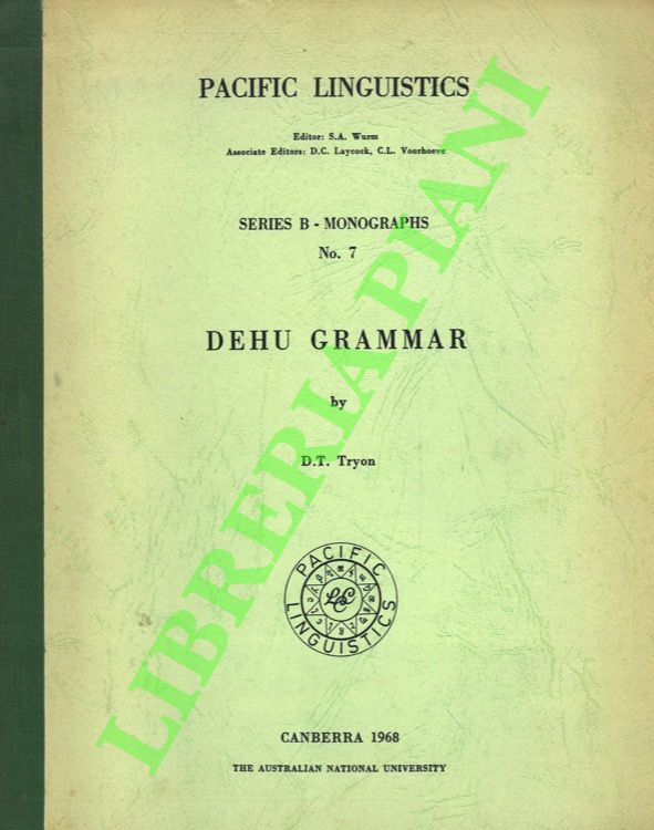 Dehu grammar. Pacific linguistics. Series B. MonographsNo. 7.