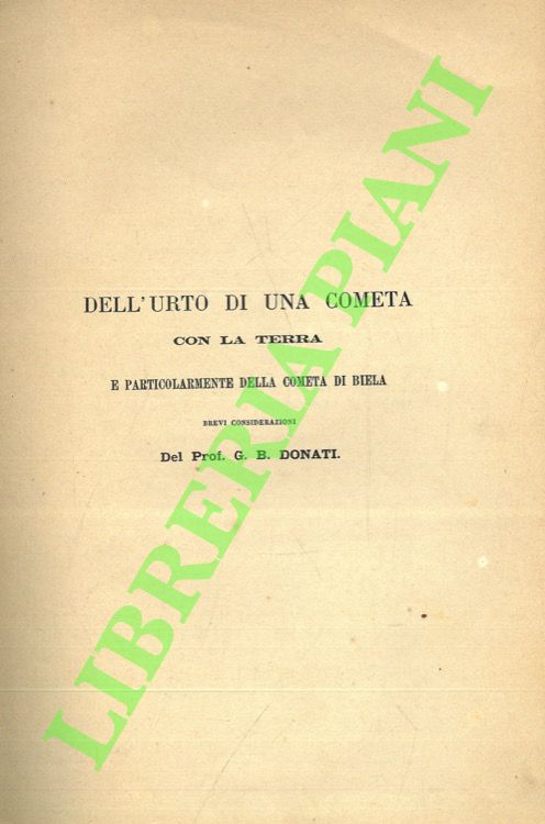 Dell'urto di una cometa con la terra e particolarmente della …