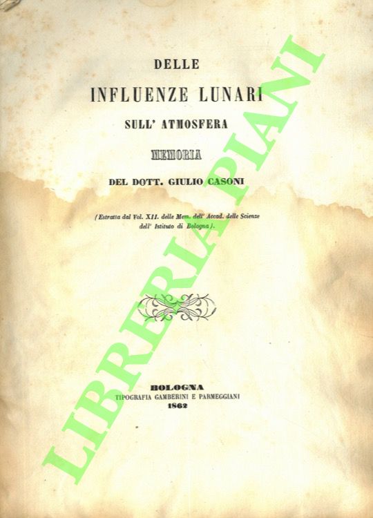 Delle influenze lunari sull'atmosfera.