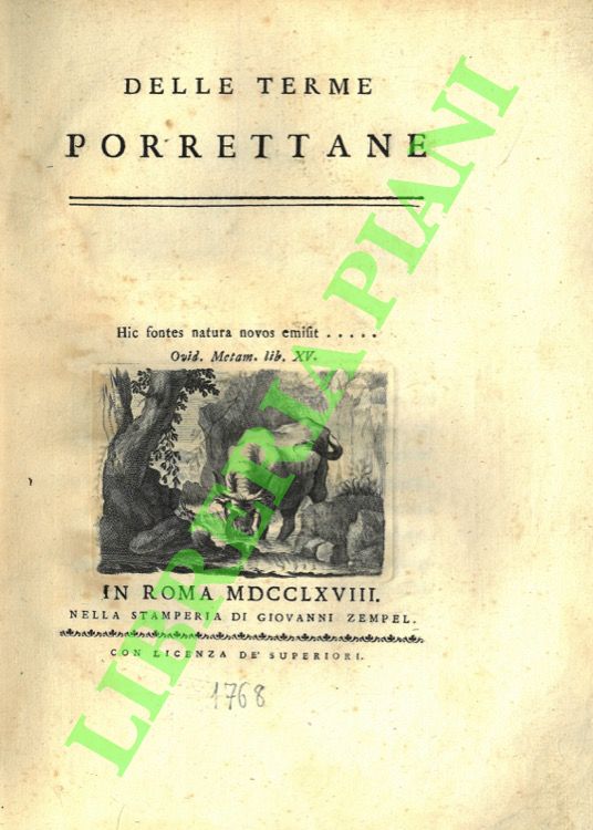 Delle terme Porrettane.