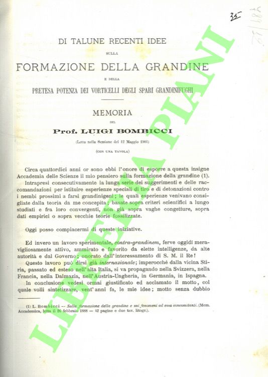 Di talune recenti idee della formazione della grandine e della …