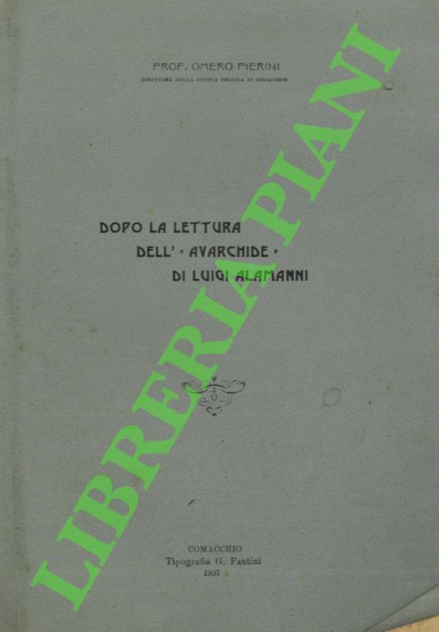 Dopo la lettura dell' "Avarchide" di (Letteratura italiana)