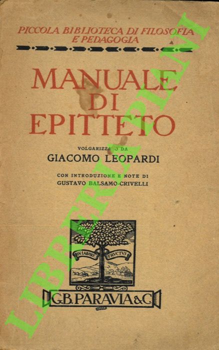 Epitteto. Il manuale.