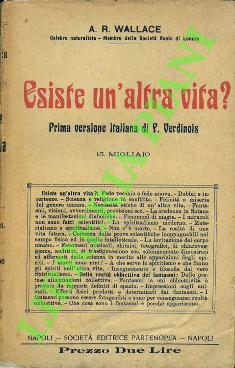 Esiste un'altra vita ? Prima versione italiana di F. Verdinois.