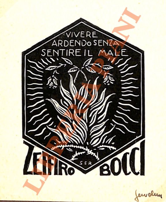 Ex libris Zeffiro Bocci.