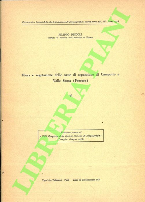 Flora e vegetazione delle casse di espansione di Campotto e …