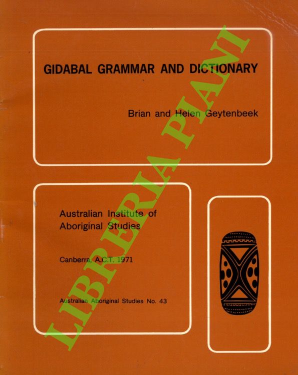 Gidabal grammar and dictionary.