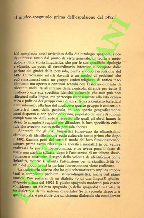 Il giudeo-spagnolo prima dell'espulsione del 1492.