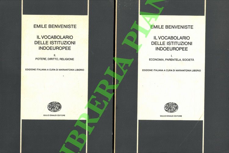 Il vocabolario delle istituzioni indoeuropee.