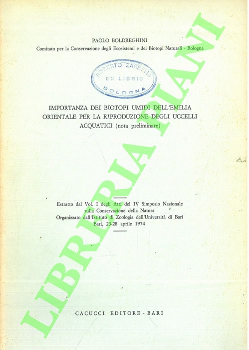 Importanza dei biotopi umidi dell'Emilia Orientale per la riproduzione degli …