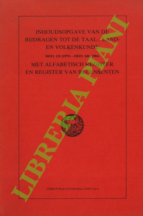 Inhoudsopgave van de bijdragen tot de taal-, land- en volkekunde. …
