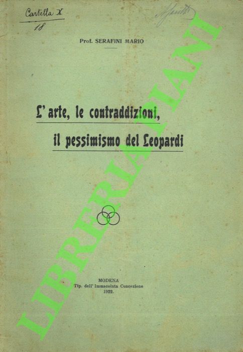L'arte, le contraddizioni, il pessimismo del Leopardi.