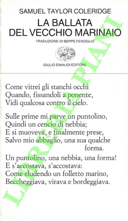 La ballata del vecchio marinaio.