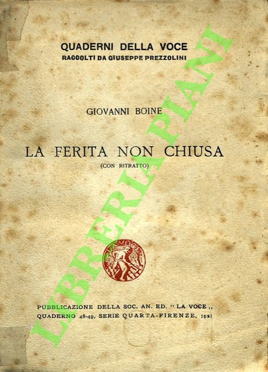 La ferita non chiusa.