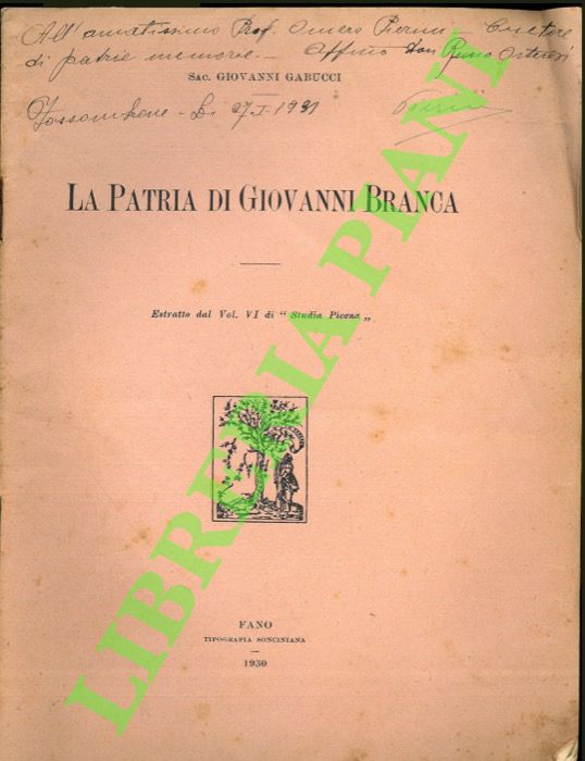 La patria di Giovanni Branca.