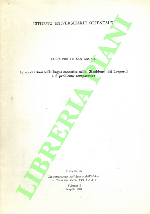 Le annotazioni sulla lingua sanscrita nello 'Zibaldone' del Leopardi e …