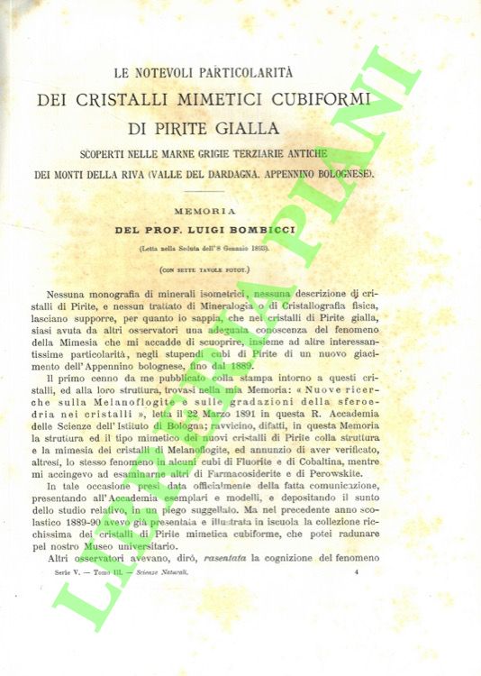 Le notevoli particolarità dei cristalli mimetici cubiformi di pirite gialla …