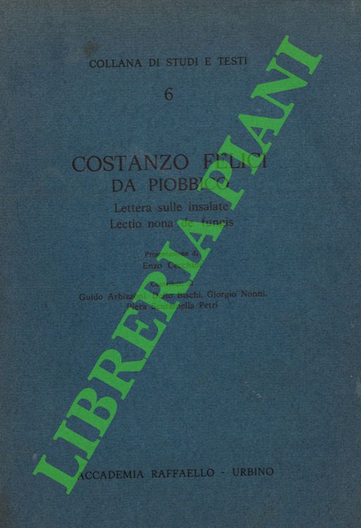 Lettera sulle insalate. Lectio nona de fungis.