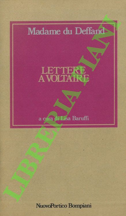 Lettere a Voltaire.