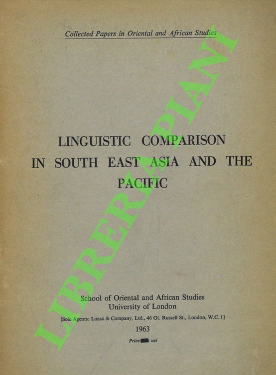 Linguistic Comparison in South East Asia and the Pacific.