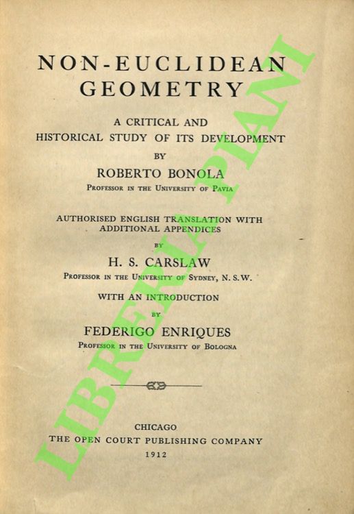 Non-Euclidean Geometry: A Critical and Historical Study of its Development.